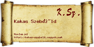 Kakas Szebáld névjegykártya